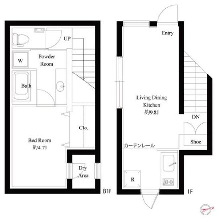 スクエアコート早稲田の物件間取画像